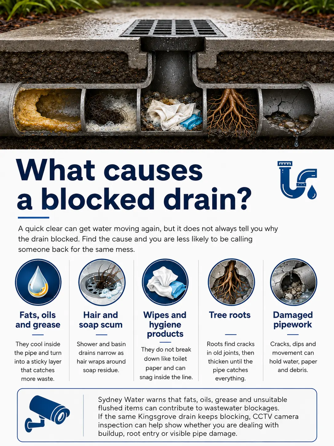 Water Workx Plumbing | Blocked drain Kingsgrove: what to do before it backs up