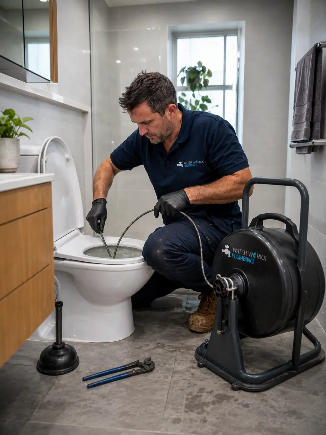 blocked toilet Kingsgrove inspection by a licensed plumber